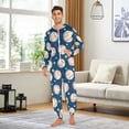 thumbnail image 3 of Adult Christmas Onesie Baseball Adult Zipper One-Piece Pajamas Unisex Pajamas with Pockets, 3 of 6