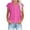 Hot Pink, variant on UAMVSH Cap Sleeve T Shirts for Women V Neck Button down Shirts Summer Blouses Trendy Solid Cute Tshirts