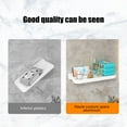 thumbnail image 6 of LACKUST Foldable Bathroom Storage Shelf No Drill - 30CM White Aluminum Over Sink Organizer with Adhesive Mount & Drainage, 6 of 6