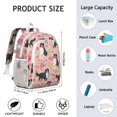 thumbnail image 6 of Bernese Mountain Dogs with Flowers Backpack for School,Cute School Bag,Schoolbag with Adjustable Shoulder Straps & Padded Back,15"x11.42"x5.5", 6 of 6