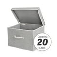 thumbnail image 6 of StorageWorks Fabric Storage Bins with Lids & Handles, Decorative Storage Boxes for Closet & Shelf, Large Storage Bins, 2-Pack, Gray, 14.7" x 9.8" x 10.2", 6 of 10