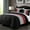 Red/Black/Gray, variant on Chezmoi Collection Briar 7-Piece Queen Bed in a Bag Comforter Set with Sheets - Lightweight Comforter Red Black Gray Luxury Pleated Stripe Bedding Set for All Season