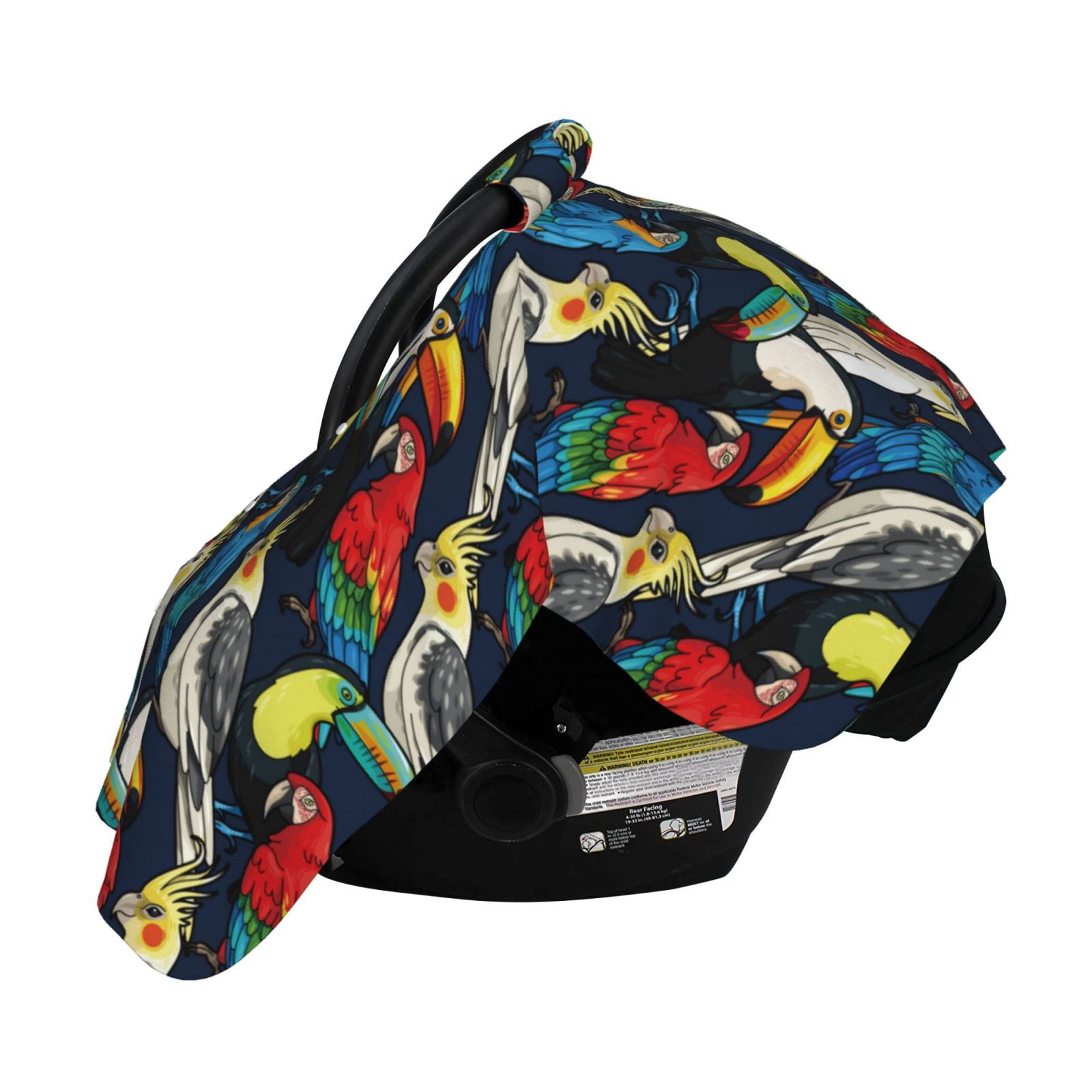 Naloa Parrot Baby Car Seat Cover, Breathable Baby Carrier Cover, Multiuse Baby Carrier Cover & Nursing Breastfeeding Cover