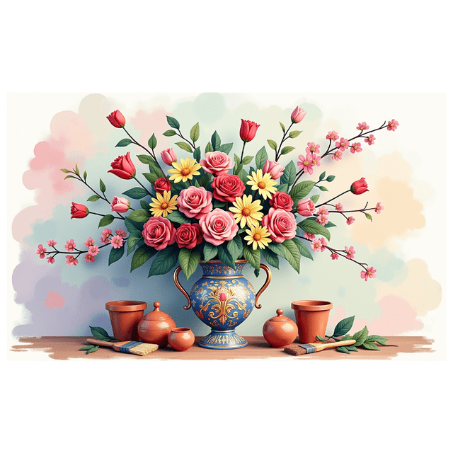 Flower Arrangement Backdrop Banner for Event Decoration Wedding Photography Studio Floral Display Photo Booth Background Scenic Art Show Booth