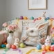 thumbnail image 1 of Casa de campo Decoración de Pascua,Pillow Cover Three-Dimensional Printing Faux Embroidery Cute Rabbits Cushion Cover Digital Printing Decoración del hogar, 1 of 6