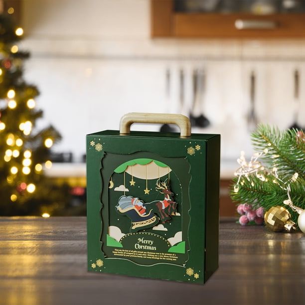Fiudx Ofertas relámpago del día Caja de regalo de Navidad Caja vacía Caja de embalaje de bufanda de lápiz labial Caja vacía grande de alta gama Caja de regalo de Nochebuena