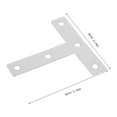 thumbnail image 2 of OUNONA 20pcs T Shaped Mending Plate Stainless Steel Corner Bracket Flat Angle Joining Connector Fixing Support For Wood Chairs Tables Cabinets Beds Sofas Doors, 2 of 8