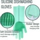 thumbnail image 3 of Magic Gloves para limpiar platos de cocina con cepillo 2 en 1, 3 of 5