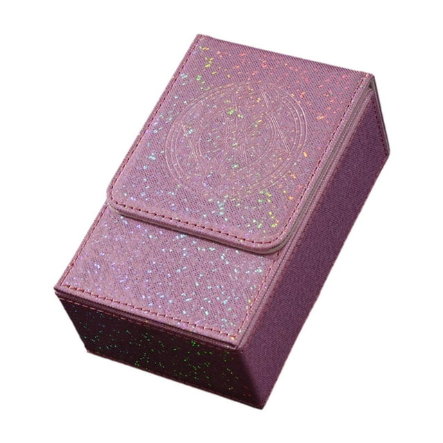 Yinanstore Tarots Card Storage Box Game Card Case Portable, Container Playing Cards Protection Case Deck Holder Board Game Cards Sleeve Pink White