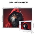 thumbnail image 4 of Sikiie Mysterious Hooded Wolf Puzzle, Jigsaw Puzzles, Jigsaw Puzzles 1000 Pieces, Custom Jigsaw Puzzle for Adults (29.5×19.7in, Horizontal), 4 of 9