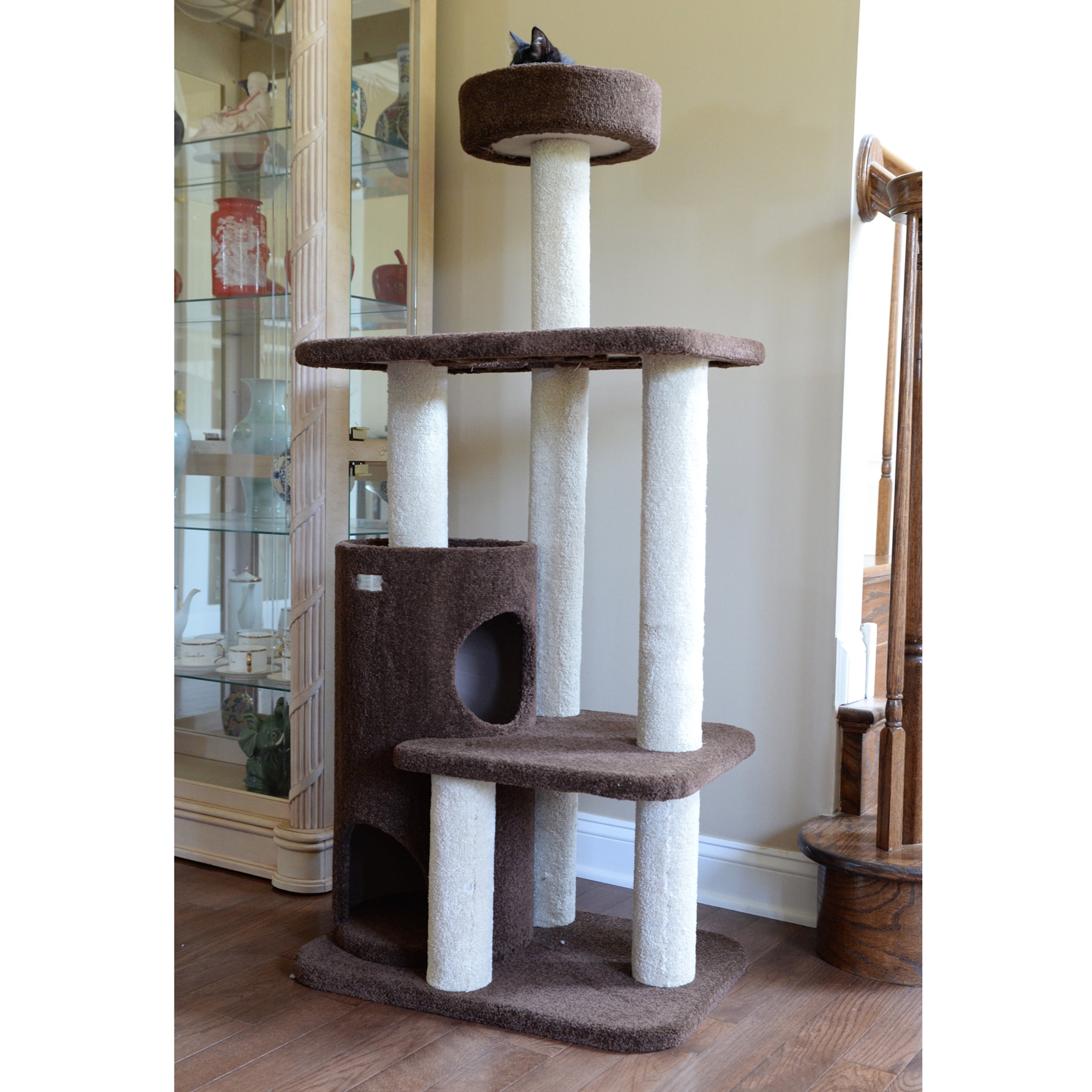 Armarkat Premium Carpeted real wood Cat Tree Model F5602 Brown