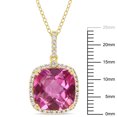 thumbnail image 2 of Everly Women's Topaz and Sapphire Yellow Gold Plated Necklace, 2 of 6