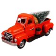 thumbnail image 1 of facefd Christmas Classic Red Pickup Truck w/Tree Table Top Home Ornament for Xmas, 1 of 8