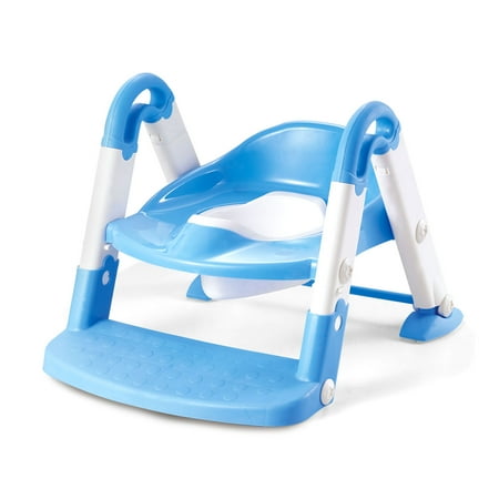 - iMounTEK Portable 3-In-1 Kids Toddlers Potty Training Seat W/ Step Stool. Sturdy, Comfortable, Safe, Built In Non-Slip Steps W/ Anti-Slip Pads. Excellent Potty Seat Step Trainer- Boys/Girls/Baby- Blue