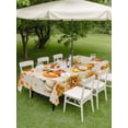 thumbnail image 3 of Outdoor Tablecloth with Umbrella Hole and Zipper, Fall Sunflowers Pumpkins Rectangle Table Cloth 60x102 Inch Waterproof Tablecloth, Thanksgiving Maple Leaves Vintage Picnic Table Cover for Patio, 3 of 7
