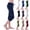 10# Navy, variant on Hiking Capris for Women Slim Fit Low Rise Drawstring Cargo Capris Stretchy Lounge Capris with Button Pockets Dark Green XXL