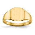 thumbnail image 1 of 14k Yellow Gold 8.5x8.5mm Signet Ring, 1 of 9