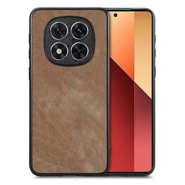 For Xiaomi Redmi Note 14 Pro 5G Case Retro Leather TPU Shockproof Protective Phone Cover - Green