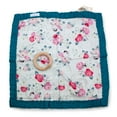 thumbnail image 4 of Kanga Care Muslin Reversible Baby Teething Security Blanket Lovey 15" x 15" - Lily Flowers, 4 of 6