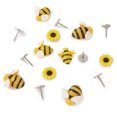 thumbnail image 3 of DIY Furniture Decoration Makings with Resin Cabochons and Iron Flat Head Nails Sofa Foam Nails Bee and Flower Yellow, 3 of 9