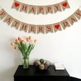 thumbnail image 3 of 1 Set Banner Garland Reusable Party Decoration Imitation Linen Happy Father Day Rustic Banner for Family, 3 of 7