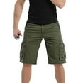 thumbnail image 3 of Zpanxa Mens Shorts Clearance, Men's Casual Pure Color Outdoors Pocket Beach Work Trouser Cargo Shorts Pant Army Green 40, 3 of 5