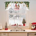 thumbnail image 2 of Merry Christmas Gnome Tie Up Valances Curtain, Colored Ball Green Pine Tree Winter Adjustable Rod Pocket Short Window Treatment Tie Up Curtains Valances for Kitchen Living Room Bathroom 42x12 In, 2 of 9