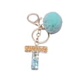 thumbnail image 1 of Flmtop Letter Pendant Plush Ball Key Chain Resin Sequin Buckle Keyring Holder Charm Decoration, 1 of 10
