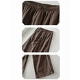 thumbnail image 3 of Womens Parachute Pants Wide Leg Baggy Pants Y2K Elastic Waist Jogger Sweatpants Track Pants Streetwear Coffee Color M, 3 of 8