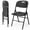 Black, variant on VINGLI Folding Chairs, Heavy Duty Chair Portable HDPE Plastic Seat with Steel Frame for Outdoor Use, White, 2 Pack