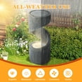 thumbnail image 4 of Haverchair 31.9" Outdoor Water Fountain with LED Light, Large Spiral Fountains Curved Garden Fountain, Modern S-Shaped Freestanding Waterfall for Garden, Patio, Backyard, Deck, Porch and Home Decor, 4 of 7