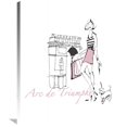 thumbnail image 1 of Global Gallery's 'French Chic II Pink on White' By Avery Tillmon Stretched Canvas Wall Art, 1 of 4