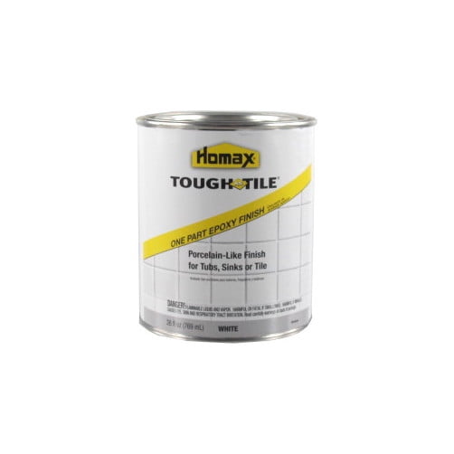 Homax Tough As Tile BrushOn OnePart Epoxy Paint, Epoxy, White