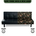 thumbnail image 3 of Xoenoiee Mushroom Moon Butterfly Leaves Print Futon Cover for Armless Sofa Bed, Leakproof and Scratch-Resistant Futon Mattress and Couch Cover Protector for Kids, Cats and Dogs, 3 of 7