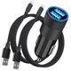thumbnail image 1 of Cargador para auto Rombica 4.8 A con doble USB y 2 cables Lightning, 1 of 9