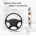 thumbnail image 3 of Cauagu Cute Kittens And Puppy Print Car Steering Wheel Cover - Universal Car Accessory for Diverse Cars for Steering Wheel with a Diameter of 14.5"-15", 3 of 7