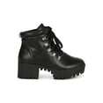 thumbnail image 2 of Women D-Ring Lace Up Lug Chunky Booties 19364, 2 of 6
