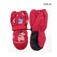 thumbnail image 2 of TureClos 6 pares de manoplas para niños, dibujos animados impermeables de invierno, equipo deportivo de conejo, regalos, suministros de esquí, impreso, cómodo, actividades al aire libre, rojo M TureClos JD730452986, 2 of 6