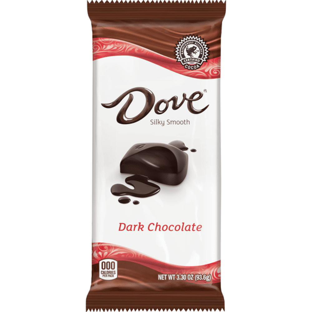 Dove Dark Chocolate Candy Bar 3.3 oz (Pack of 8)
