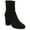 Black, variant on Womens Vivia Stretch Shaft Almond Toe Comfort Dress Booties, Widths Available