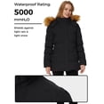 thumbnail image 6 of WenVen Women's Puffer Jacket Quilted Winter Coat Thicken Windproof Snow Outerwear with Hood Black L, 6 of 13