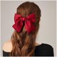 thumbnail image 2 of Pinzas para el pelo con lazo vintage, pasadores para el pelo con lazo de satén, pasador de seda, accesorio para el pelo con lazo retro, cinta de satén, lazo, tocado para mujeres y niñas (rojo), 2 of 4