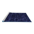 thumbnail image 2 of Ahgly Company Machine Washable Indoor Rectangle Abstract Blue Modern Area Rugs, 2' x 3', 2 of 4