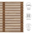 thumbnail image 5 of Wall Mount Headboard, King Size, Walnut, Wood, Mid Century Bedroom, Modern Contemporary HB35762, 5 of 7