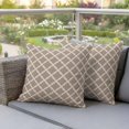 thumbnail image 5 of Pack of 2 Outdoor Pillow Covers 20x20 Inch Waterproof Modern Beige Geometric Throw Pillow Covers,Decorative Couch Pillow Shams Protectors Abstract Art Morocco Aesthetic Patio Cushion Pillowcases, 5 of 8