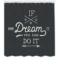 thumbnail image 3 of Ambesonne Wording Shower Curtain, Wise Words Vintage, 69"Wx70"L, Charcoal Grey Coconut, 3 of 3