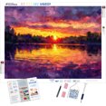 thumbnail image 1 of Sunset Over Rainbow Lake, 1 of 10