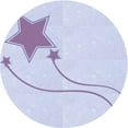 thumbnail image 1 of Ahgly Company Machine Washable Indoor Round Transitional Lavender Blue Area Rugs, 5' Round, 1 of 7
