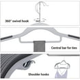 thumbnail image 6 of 50 Pack Coat Hangers Heavy-Duty 360° Swivel Hook Plastic Hangers with Non-Slip Design Space-Saving Light and Dark Gray, 6 of 7