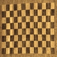 thumbnail image 1 of Ahgly Company Indoor Square Checkered Brown Modern Area Rugs, 8' Square, 1 of 4
